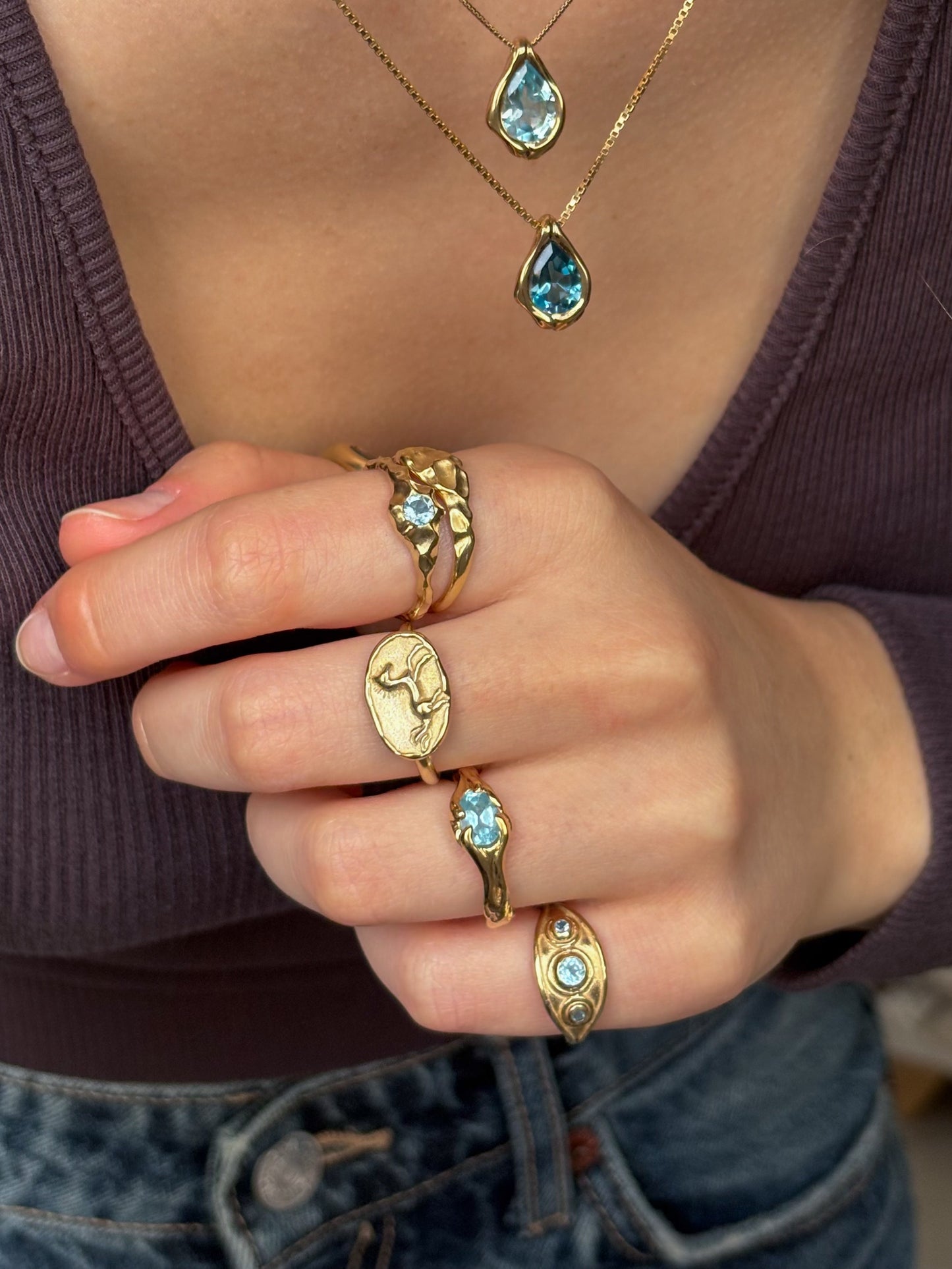 Horse Signet Ring In Gold