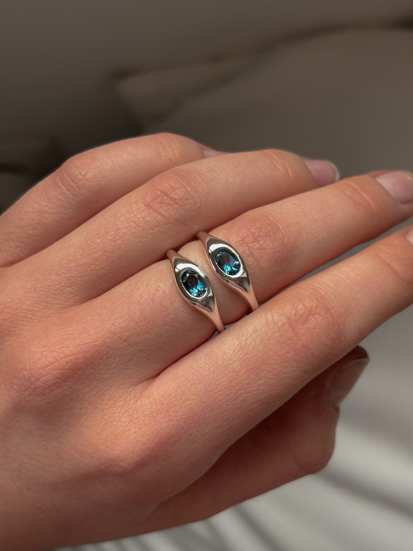 Oval Signet Ring In Silver