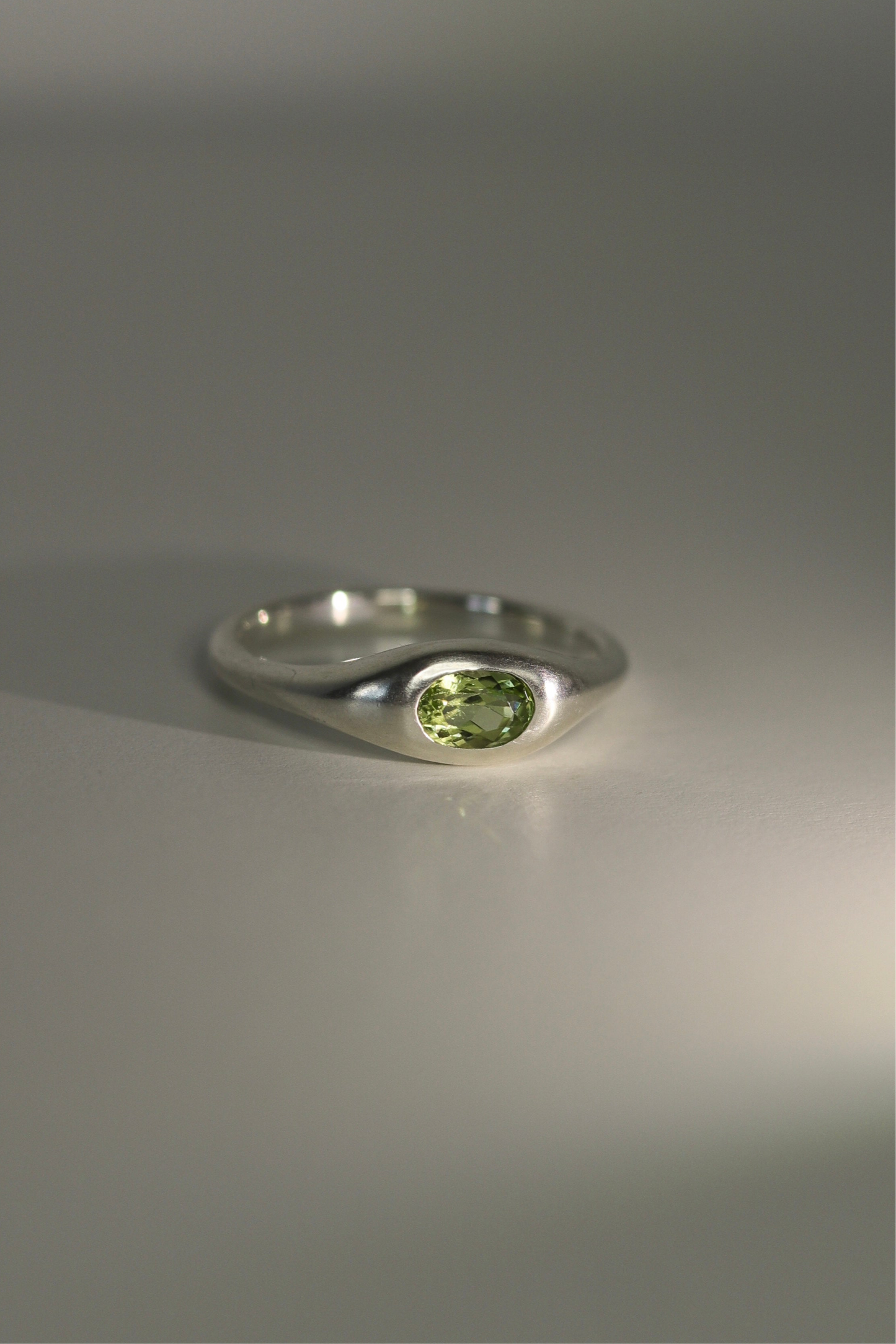 Oval Signet Ring In Silver