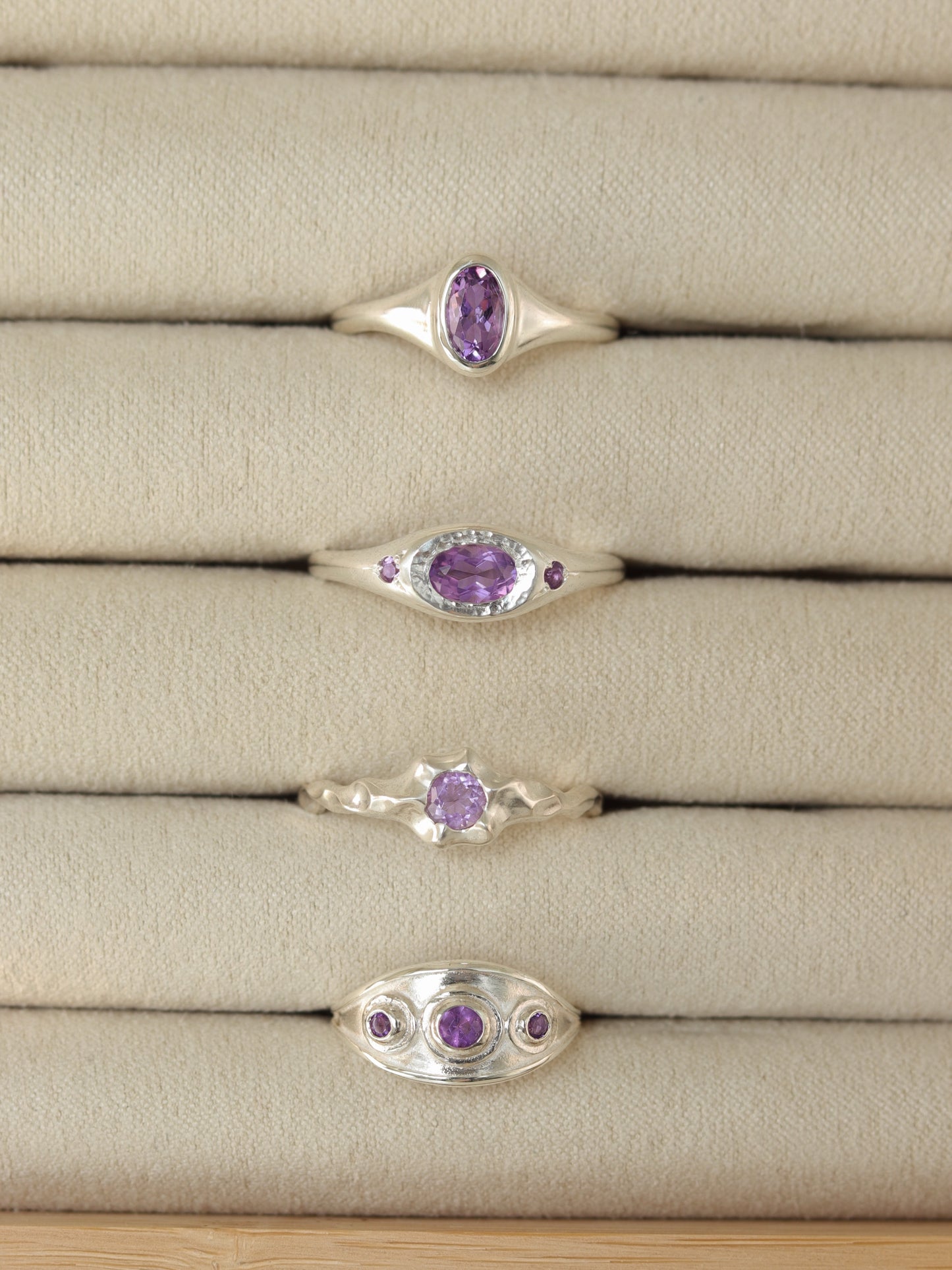 Small Oval Signet Ring Amethyst