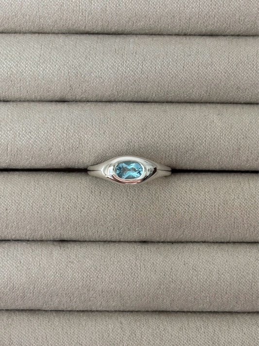 Oval Signet Ring In Silver