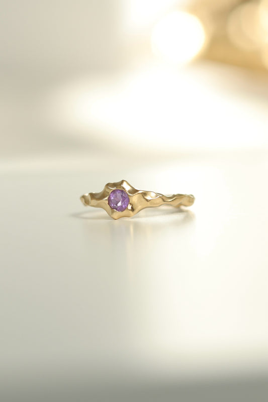 Adva Ring Amethyst Stone