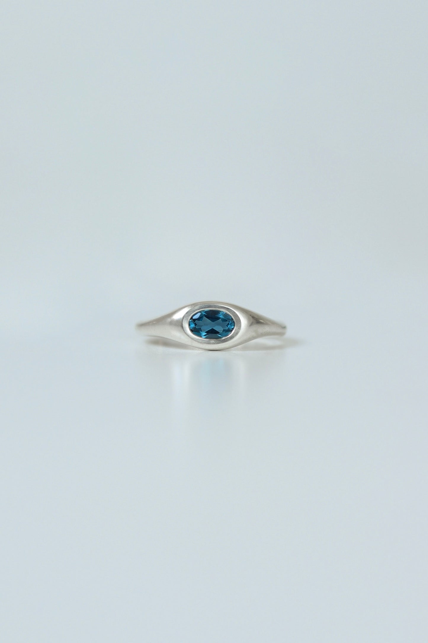 Oval Signet Ring In Silver