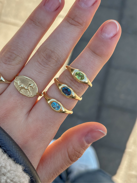 Oval Signet Ring In Gold