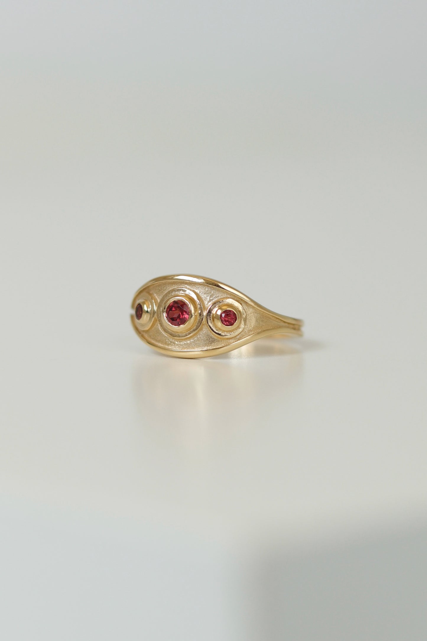 Garnet Triple Ring